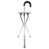 Skladacia vychádzková palica so sedadlom Mobiclinic Gloria, trojnožková, hliníková, ergonomická rukoväť, protišmyková, max. 90 kg, sivá 6