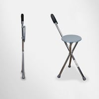 Skladacia vychádzková palica so sedadlom Mobiclinic Gloria, trojnožková, hliníková, ergonomická rukoväť, protišmyková, max. 90 kg, sivá 8