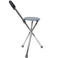 Skladacia vychádzková palica so sedadlom Mobiclinic Gloria, trojnožková, hliníková, ergonomická rukoväť, protišmyková, max. 90 kg, sivá 9