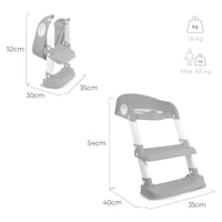 Mobiclinic Lala dječja WC sjedalica sa stepenicom, za djecu od 1 do 8 godina, sivo-bijela boja 2