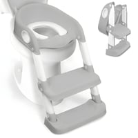 Mobiclinic Lala dječja WC sjedalica sa stepenicom, za djecu od 1 do 8 godina, sivo-bijela boja 1