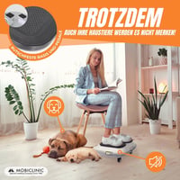 Elektrický prístroj na precvičovanie nôh Mobiclinic Legfit pre seniorov a mladých, pasívna gymnastika, s diaľkovým ovládaním, nastaviteľná rýchlosť, sivá, 46x40x13 5
