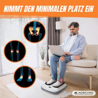 Elektrický prístroj na precvičovanie nôh Mobiclinic Legfit pre seniorov a mladých, pasívna gymnastika, s diaľkovým ovládaním, nastaviteľná rýchlosť, sivá, 46x40x13 7