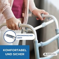 Mobiclinic Mezquita sklopiva hodalica od aluminija, podesiva po visini, s protukliznim stopicama, laganog i uskog dizajna, 75 cm 8
