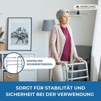 Mobiclinic Mezquita sklopiva hodalica od aluminija, podesiva po visini, s protukliznim stopicama, laganog i uskog dizajna, 75 cm 7