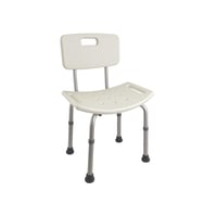 Mobiclinic Olivo stolica za tuširanje s naslonom, podesiva visina 73-89 cm, aluminij i PVC, sjedalo u obliku slova U, protuklizna, maks. 100 kg 1