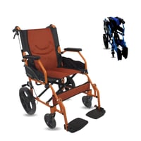 Scaun cu rotile pliabil de tranzit Mobiclinic Piramide - lățime șezut 46 cm 1