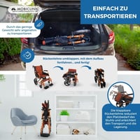 Scaun cu rotile pliabil de tranzit Mobiclinic Piramide - lățime șezut 46 cm 4