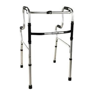 Sklopiva hodalica Mobiclinic Pórtico, podesiva po visini, ergonomske ručke, protuklizna, lagani aluminij, siva, maks. 100 kg