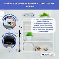 Skladací chodúľka Mobiclinic Pórtico, výškovo nastaviteľná, ergonomické rukoväte, protišmyková, ľahký hliník, sivá, max. 100 kg 7
