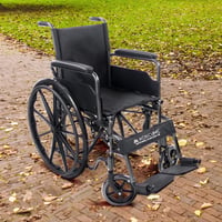Skladací invalidný vozík Mobiclinic S220, šírka sedadla 40 cm – čierny 3