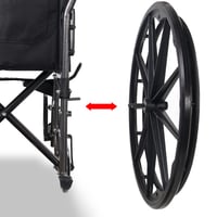 Skladací invalidný vozík Mobiclinic S220, šírka sedadla 40 cm – čierny 4