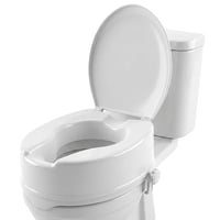 Vyvýšená toaletná doska s vekom Mobiclinic Titanium, výška 14 cm, nastaviteľná, protišmyková, pre seniorov a dospelých, biela, max. 160 kg 1