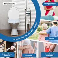 Mobiclinic Titanium povišica za WC školjku 10 cm, bijela, iznimno stabilan nastavak za WC za starije osobe 8