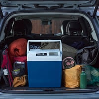 Mobicool ME24 elektromos hűtőtáska 23 L, 12V/230V, kék, autóba és kempingbe, dupla ventilátorral, hordozható mini hűtő 4