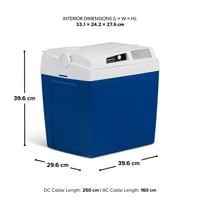 Elektrická chladiaca taška Mobicool ME24, 23 litrov, sivá, 12 V a 230 V, do auta, na kempovanie, na loď, režim Eco/Max, prenosná minichladnička 4