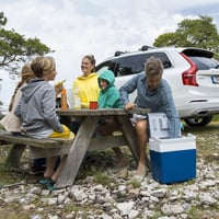 Elektrická chladiaca taška Mobicool ME27, 26 l, modrá, 12 V a 230 V, do auta, na kempovanie, na loď, ľahká, prenosná, režim Eco/Max, priehradka na kábel 3