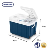 Elektrický chladiaci box Mobicool MQ40W s kolieskami a teleskopickou rukoväťou, 39 l, 12 V/230 V, režim Eco/Max, do auta, na loď, na kempovanie 2