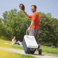 Elektrický chladiaci box Mobicool MQ40W s kolieskami a teleskopickou rukoväťou, 39 l, 12 V/230 V, režim Eco/Max, do auta, na loď, na kempovanie 6