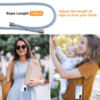 Priehľadný kryt na Xiaomi Redmi Note 11S (4G) 6,43", nárazuvzdorný bumper, puzdro na krk s popruhom 5