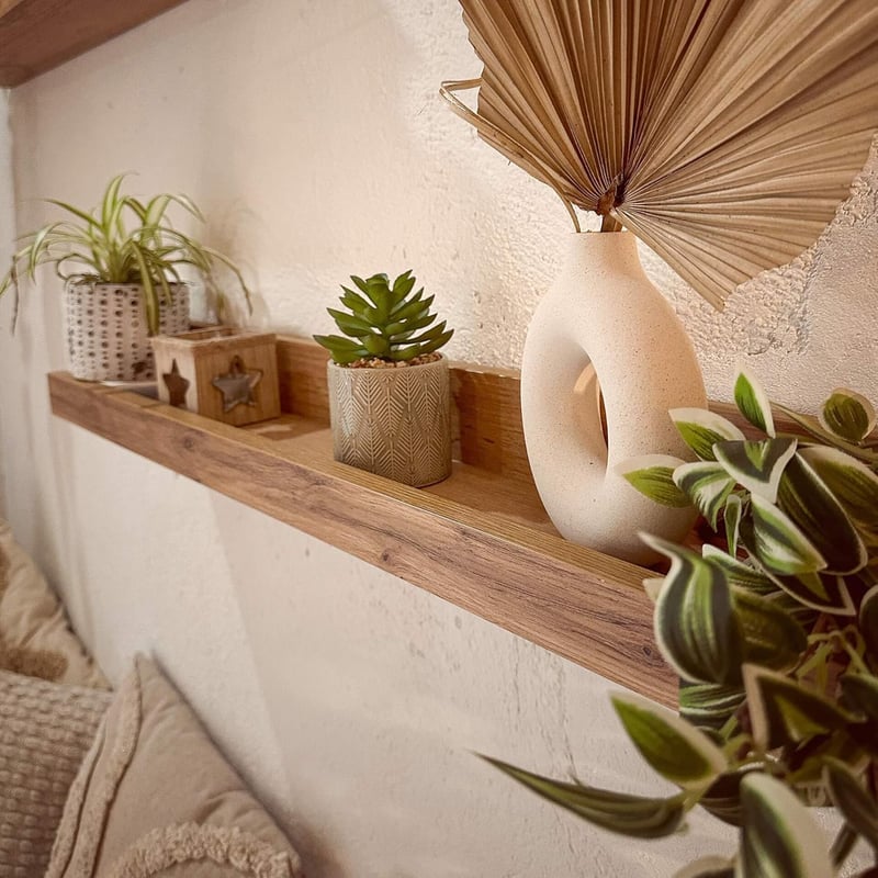 MOBILI FIVER 80 cm-es Képtartó Polc Szett 2 db Rustic Oak Olasz