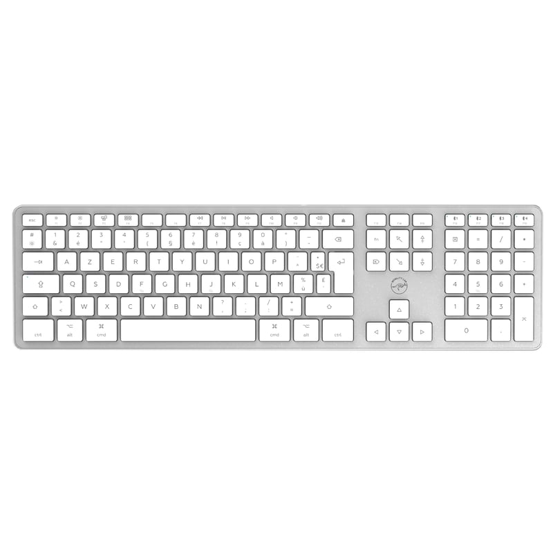 Bezdrôtová klávesnica Mobility Lab MAC Design Touch AZERTY (francúzska) pre Mac, bielo-strieborná