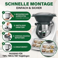 mobumeia rozsdamentes acél tésztakés Thermomix TM5 TM6 TMF készülékekhez 5