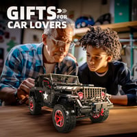 MOCBROPCS RC Off-Road Wrangler Black Warrior 1/8 Építőkészlet LED Fénnyel 2.4G Távirányítós Terepjáró 4