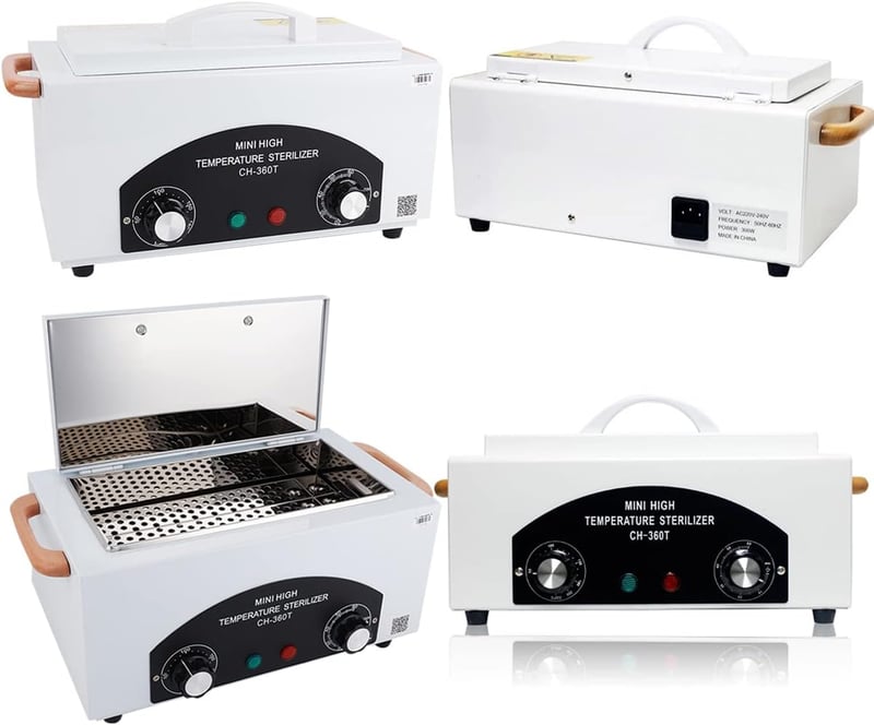 Mocoli 300W Száraz Hősterilizáló 200°C Köröm és Fodrász Eszköz Sterilizáló Időzítővel
