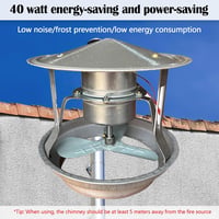 Mocoli 40 W kémény elszívó ventilátor, füstelszívó kipufogócső ventilátor 12,5–17 cm, csendes kéményszellőzés 7