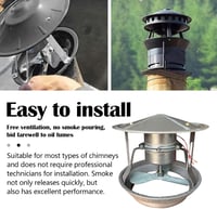 Mocoli 40 W kémény elszívó ventilátor, füstelszívó kipufogócső ventilátor 12,5–17 cm, csendes kéményszellőzés 6