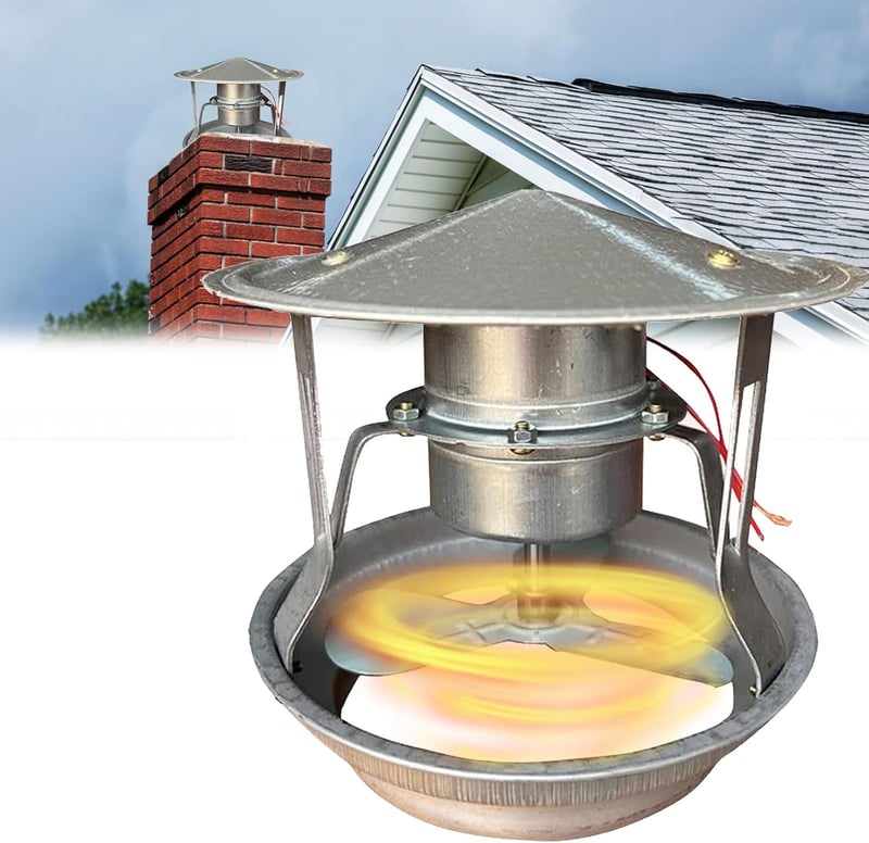 Mocoli 40 W kémény elszívó ventilátor, füstelszívó kipufogócső ventilátor 12,5–17 cm, csendes kéményszellőzés