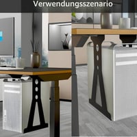 Mocoli Nerezový držiak na PC pod stôl, čierny, montáž na stenu, pre výšku 15-25 cm, šírka 47 cm, nosnosť do 30 kg 5