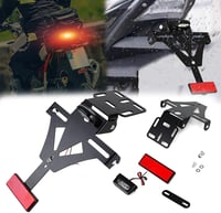Mocoli Univerzális motor rendszámtartó hátsó lámpával és piros fényvisszaverővel fekete vázhoz, legtöbb motor modellhez 1