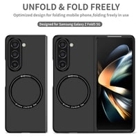 Magnetický kryt MODFYN kompatibilný s MagSafe pre Samsung Galaxy Z Fold5, čierny, tenký hybridný nárazuvzdorný ochranný kryt z PC 9