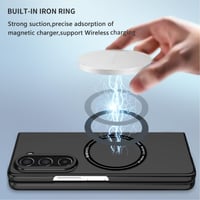Magnetický kryt MODFYN kompatibilný s MagSafe pre Samsung Galaxy Z Fold5, čierny, tenký hybridný nárazuvzdorný ochranný kryt z PC 7