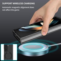 Magnetický kryt MODFYN kompatibilný s MagSafe pre Samsung Galaxy Z Fold5, čierny, tenký hybridný nárazuvzdorný ochranný kryt z PC 6