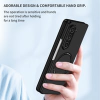 Magnetický kryt MODFYN kompatibilný s MagSafe pre Samsung Galaxy Z Fold5, čierny, tenký hybridný nárazuvzdorný ochranný kryt z PC 5