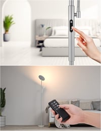 Modlicht 35W LED Állólámpa Szürke - 4200LM Dimmelhető Olvasólámpa Távirányítóval, 3000-6000K Színhőmérséklet, Érintésvezérlés, Nappali és Há 3