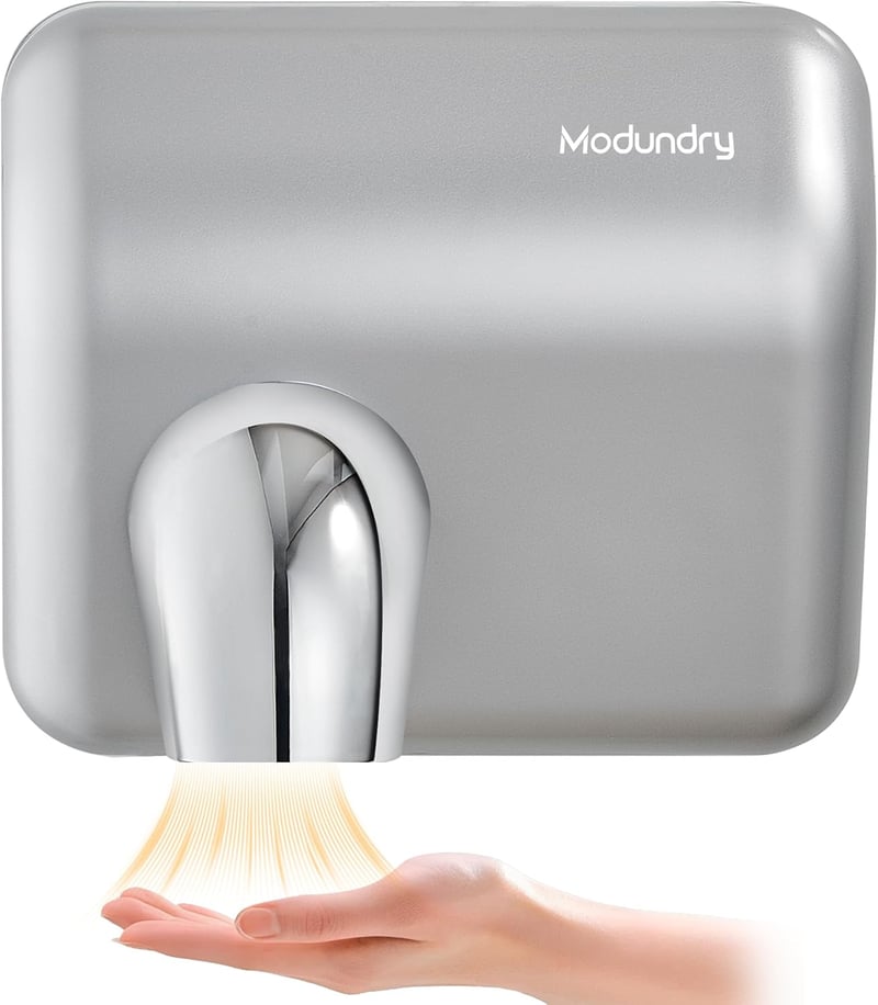 Modundry 2300W Automata Kézszárító, Fali Szerelésű Fürdőszobai Szárító, 5-7 Másodperc
