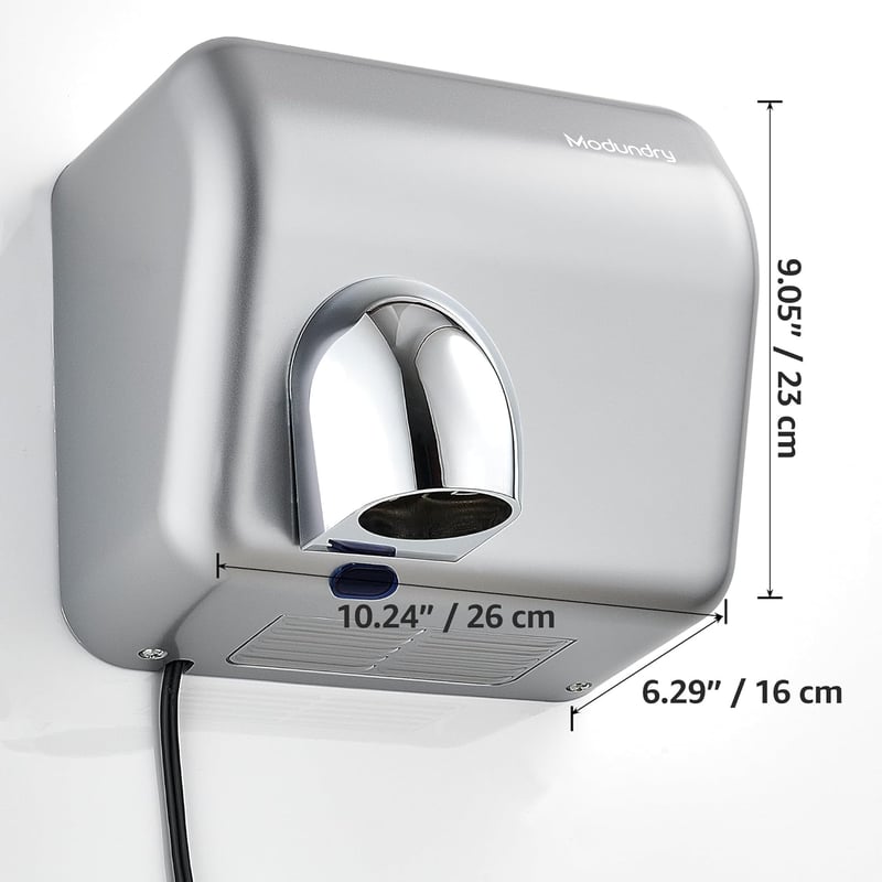 Modundry 2300W Automata Kézszárító, Fali Szerelésű Fürdőszobai Szárító, 5-7 Másodperc