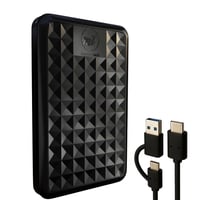 Hard disk extern portabil ModusTech Facet 500 GB, USB-C/USB 3.1 5Gbps, HDD ultra-subțire, Backup, Gaming, PC, Mac, PS4, Xbox, Smart TV, Negru 1