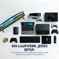 Hard disk extern portabil ModusTech Facet 500 GB, USB-C/USB 3.1 5Gbps, HDD ultra-subțire, Backup, Gaming, PC, Mac, PS4, Xbox, Smart TV, Negru 10