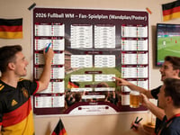 Laminovaný plagát MOECSHSY A1, rozpis zápasov Majstrovstiev sveta vo futbale 2026, 104 zápasov, 48 tímov, nemecký dizajn pre fanúšikov, do domácnosti aj kancelárie 3