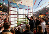 Laminovaný plagát MOECSHSY A1, rozpis zápasov Majstrovstiev sveta vo futbale 2026, 104 zápasov, 48 tímov, nemecký dizajn pre fanúšikov, do domácnosti aj kancelárie 2