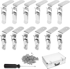 MOERDIFFER nerezová upínacia spona pre 90° rohové upevnenie, 12 ks – 76,5x24 mm