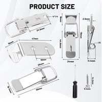 MOERDIFFER 12db Rozsdamentes Feszítőkapocs 90° Sarokrögzítéshez 76,5x24mm Csavarokkal 7