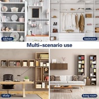 MOERDIFFER 30 db Öntapadós Polctartó Konzol 7x7 cm Átlátszó Polctámasz Fúrás Nélkül Szekrény Polc Tartó Fehér 2