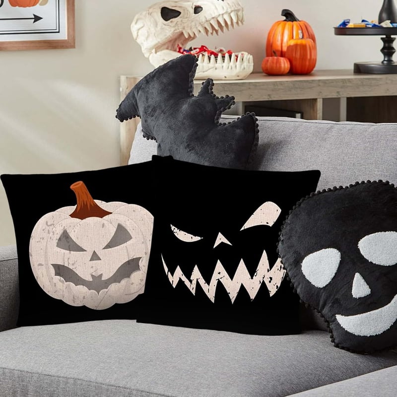 Moerstar Halloween párnahuzat szett 4 db 45x45 cm tökös szellem denevér mintás
