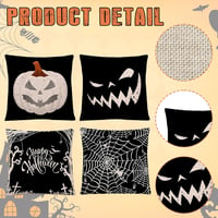 Moerstar Halloween párnahuzat szett 4 db 45x45 cm tökös szellem denevér mintás 2